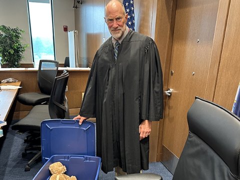 Judge Duddy in his office