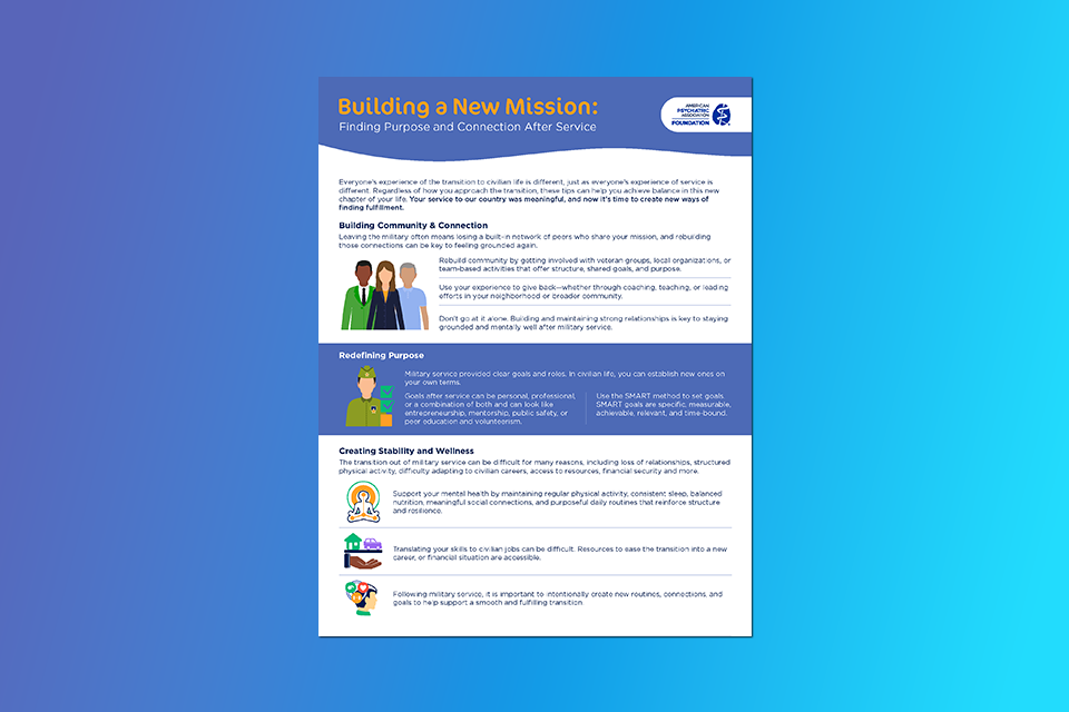 Cover image of the Veteran Resource Building a New Mission