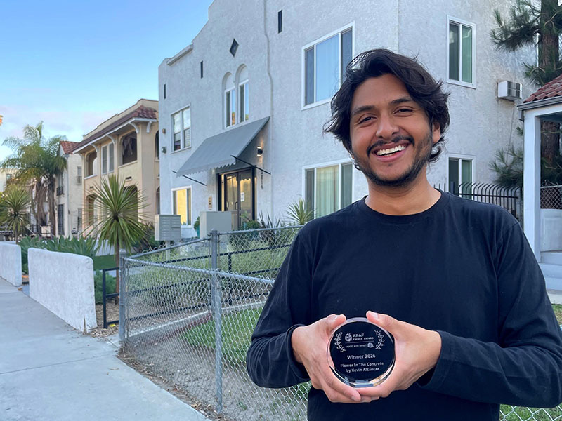 Kevin Alcantar with the APAF Choice award