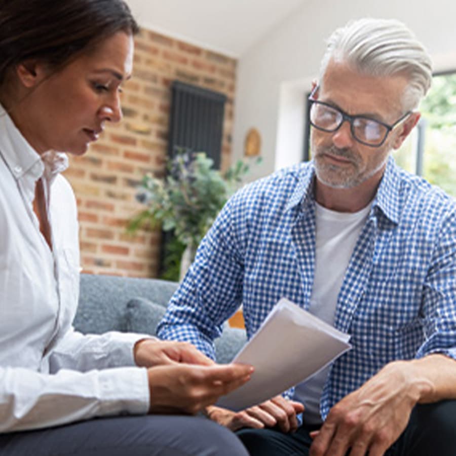 a mental health professional consults with their patient