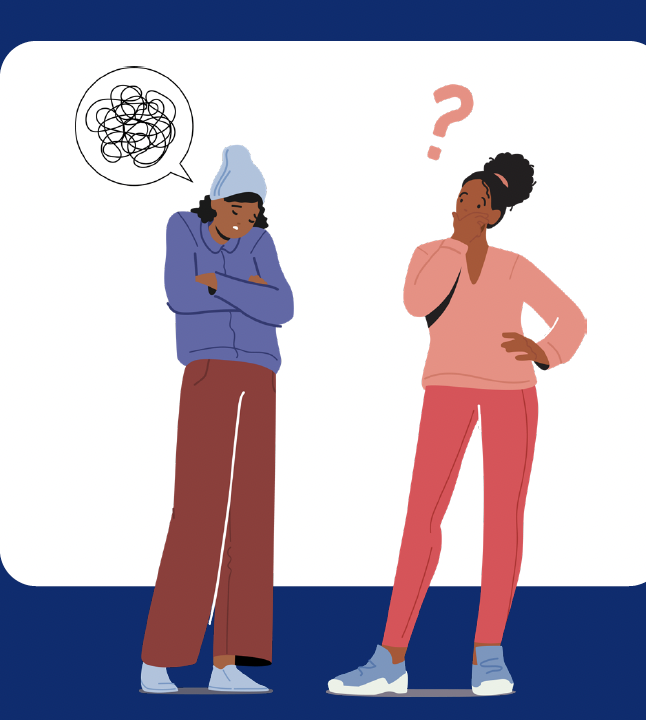 Two people interacting, one is upset, the other wonders why