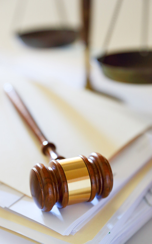 gavel and scales of justice