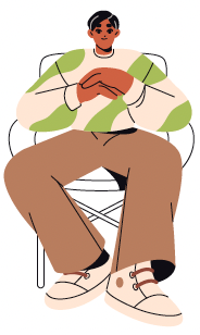 Man sitting on chair