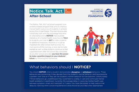 image of the NTA at School After-School Resource 1-pager
